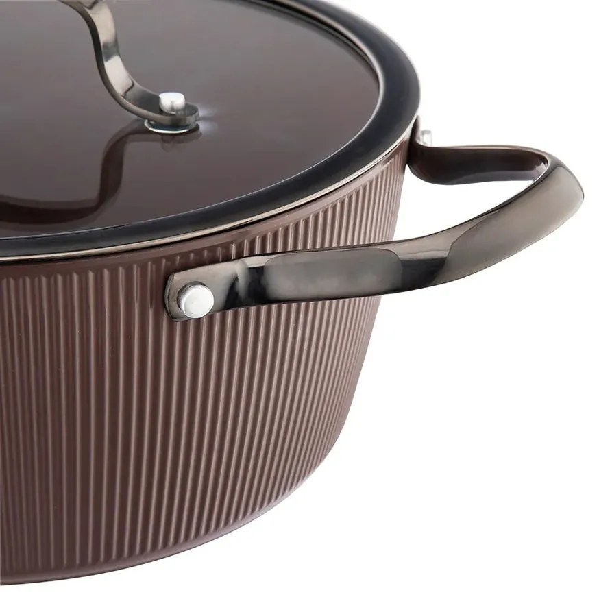 Valdinox Cratiță cu capac Stripes 20 cm, 2,2 l, 20 cm
