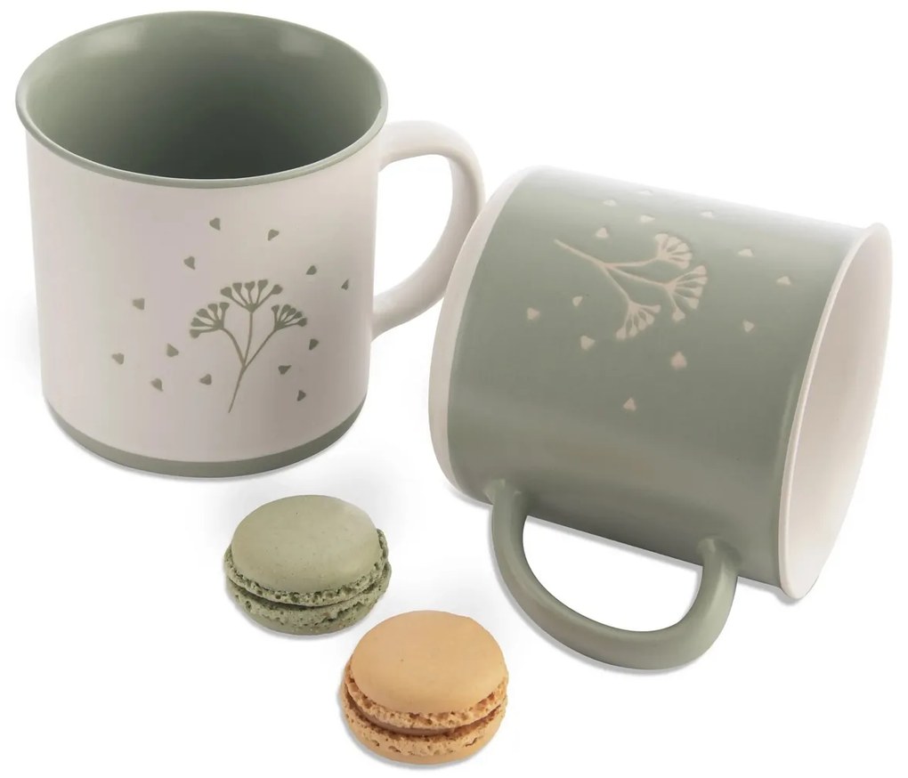 Set de căni ceramice Orion Greenish 4 buc, 0,5 l