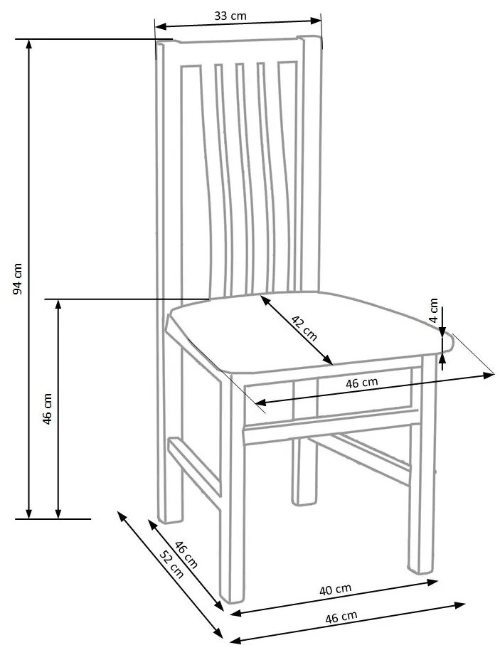 Scaun de bucaterie Pavel, gri / stejar sonoma