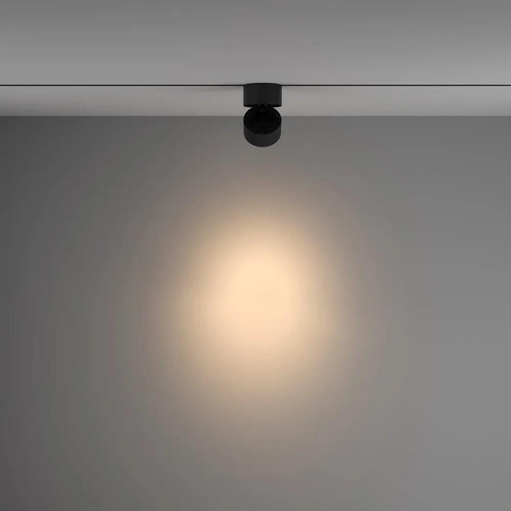 Spot LED dimabil, accesoriu pentru sinele monofazate Unity, Yin negru 3000K