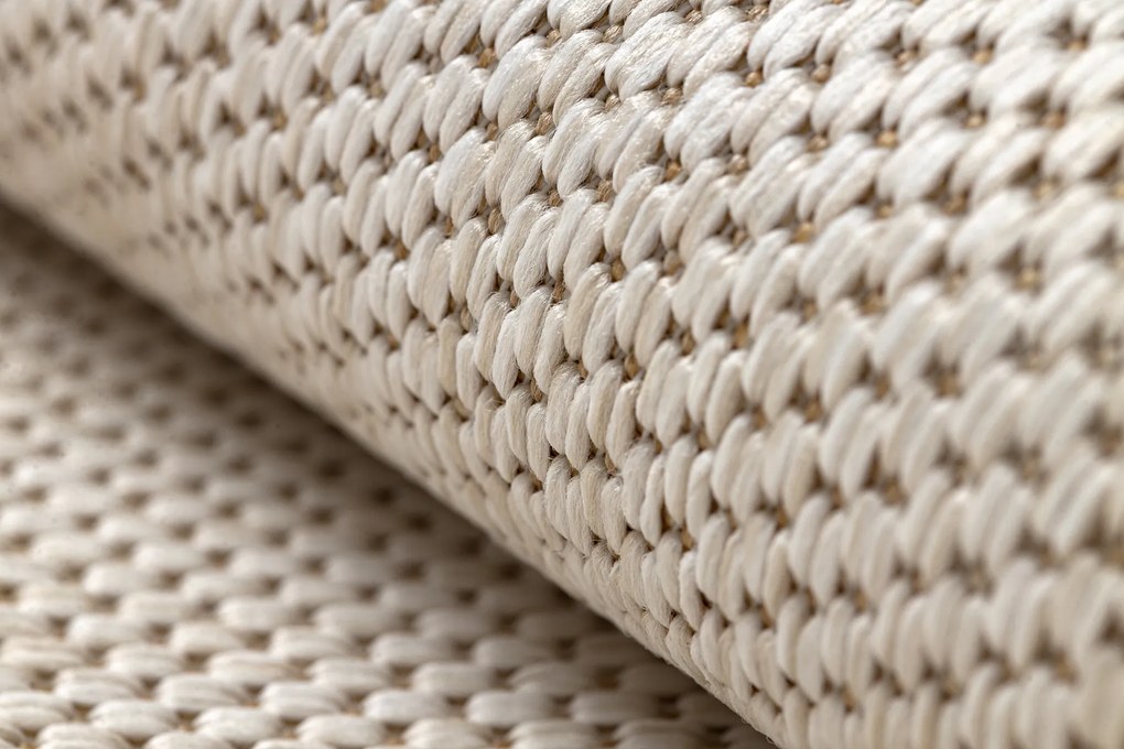 Covor SISAL SION cerc A5165A Melanj țesute plate ecru / cremă
