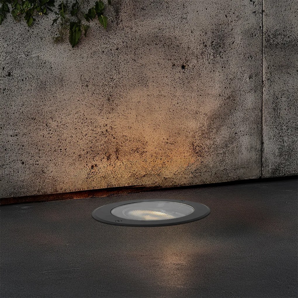 Spot exterior îngropat negru AR111 reglabil IP65 - Delux Honey