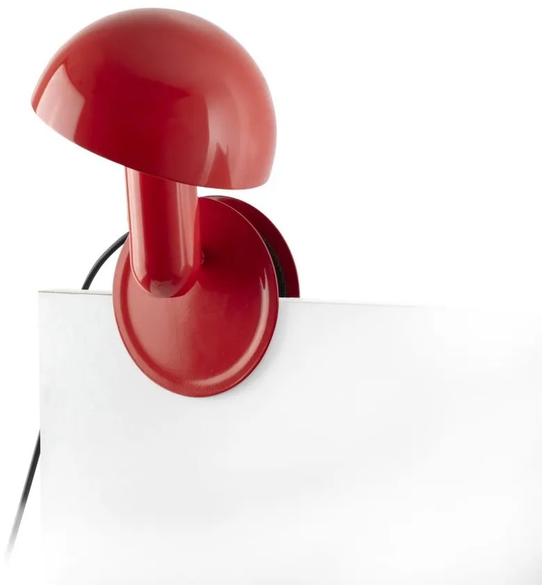 Veioza/Lampa de masa cu clips BELA rosie