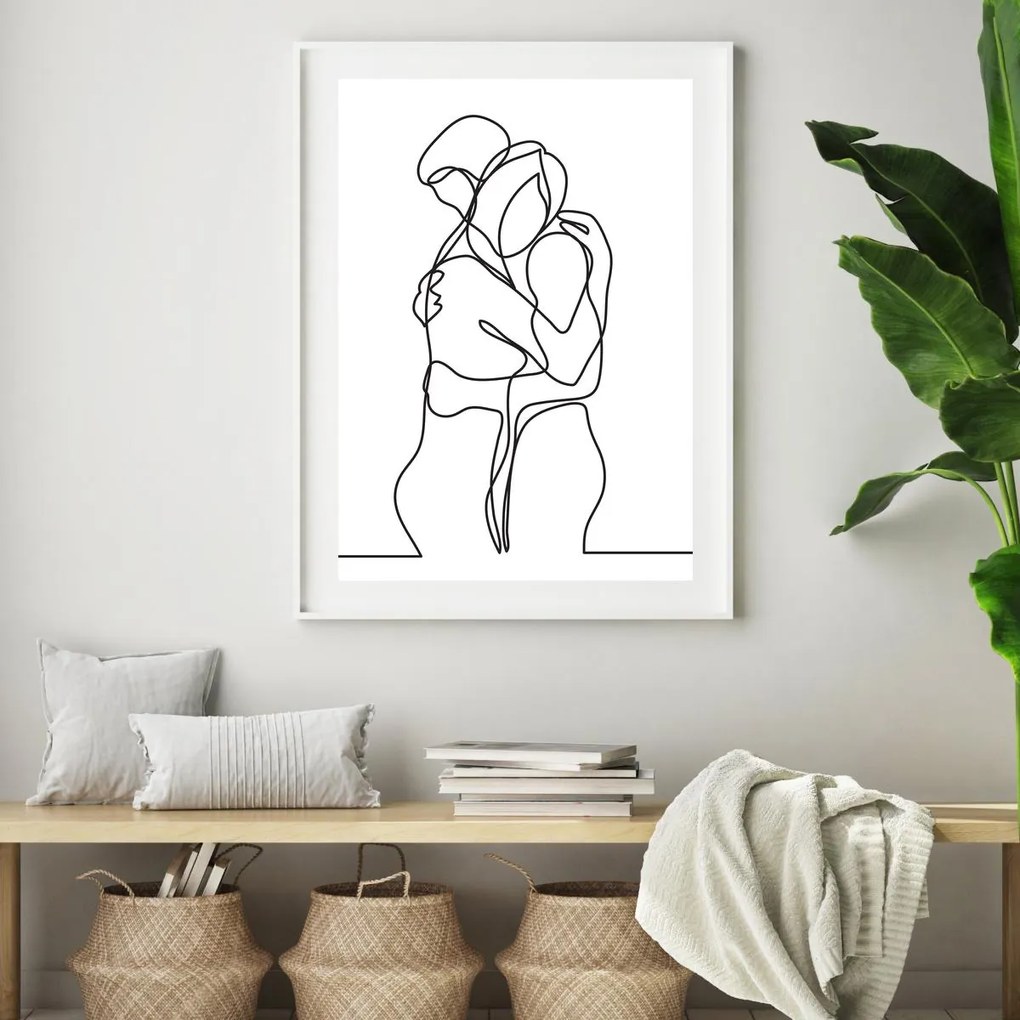 Poster - Dragoste dintr-o linie (A4)