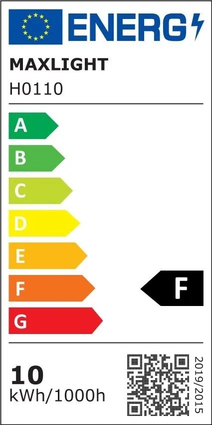 Spot LED directionabil, incastrabil tavan fals / plafon IP32 HIDEN negru H0110 MX