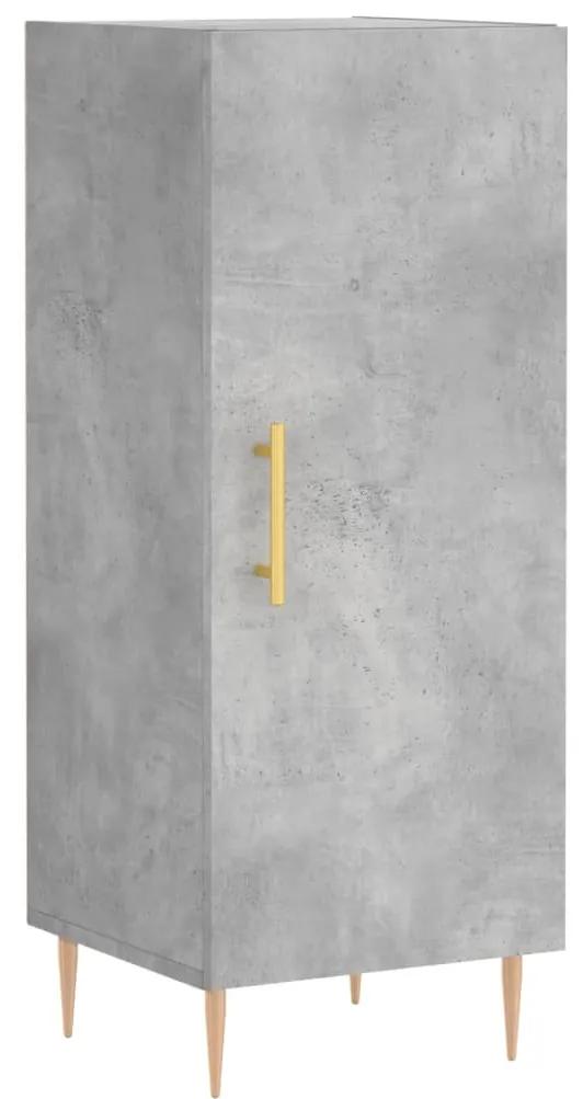828528 vidaXL Servantă, gri beton, 34,5x34x90 cm, lemn compozit