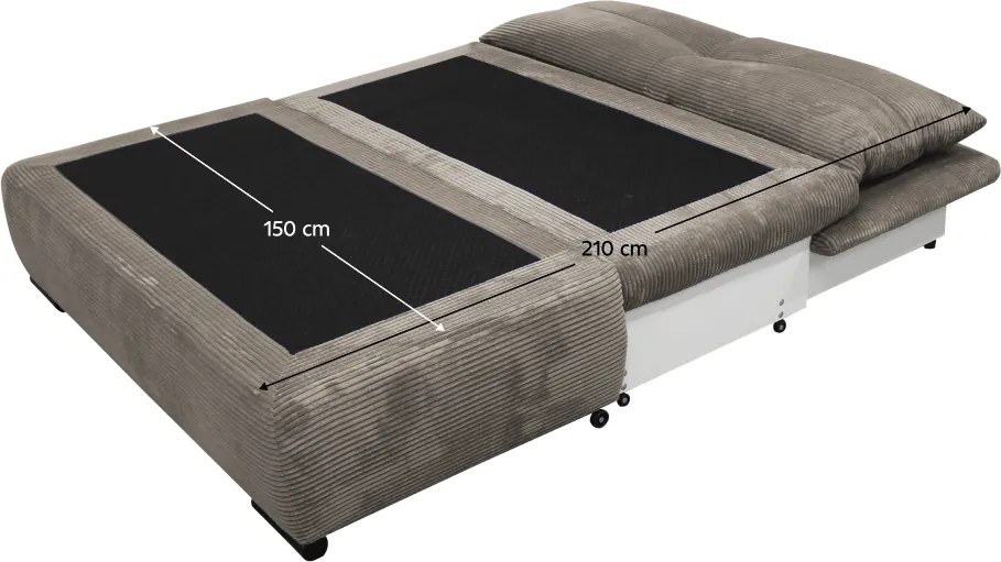 Fotoliu extensibil, gri-bej Taupe, KENY 2R