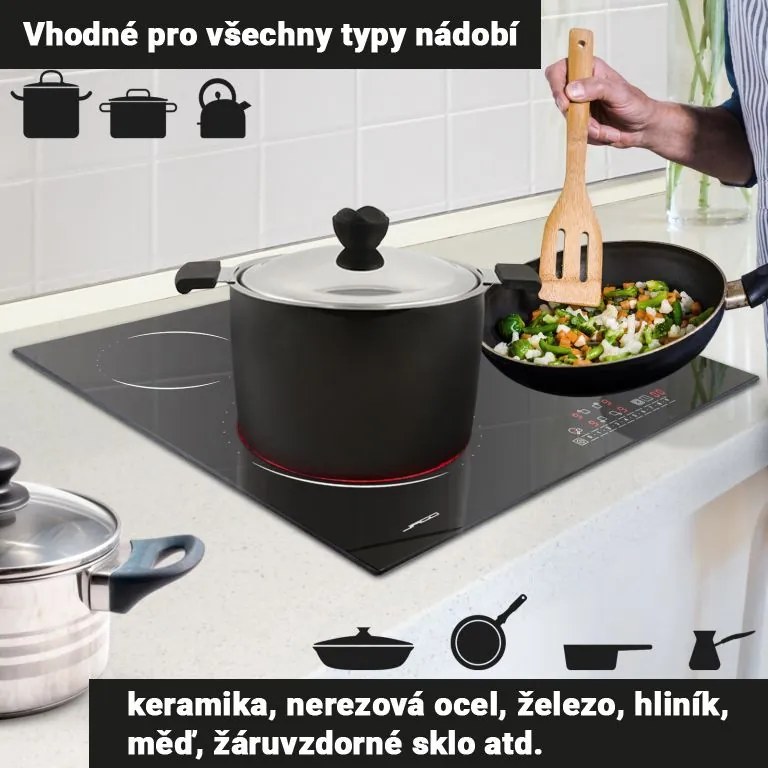 JAGO Plită ceramică din sticlă, 6800 W