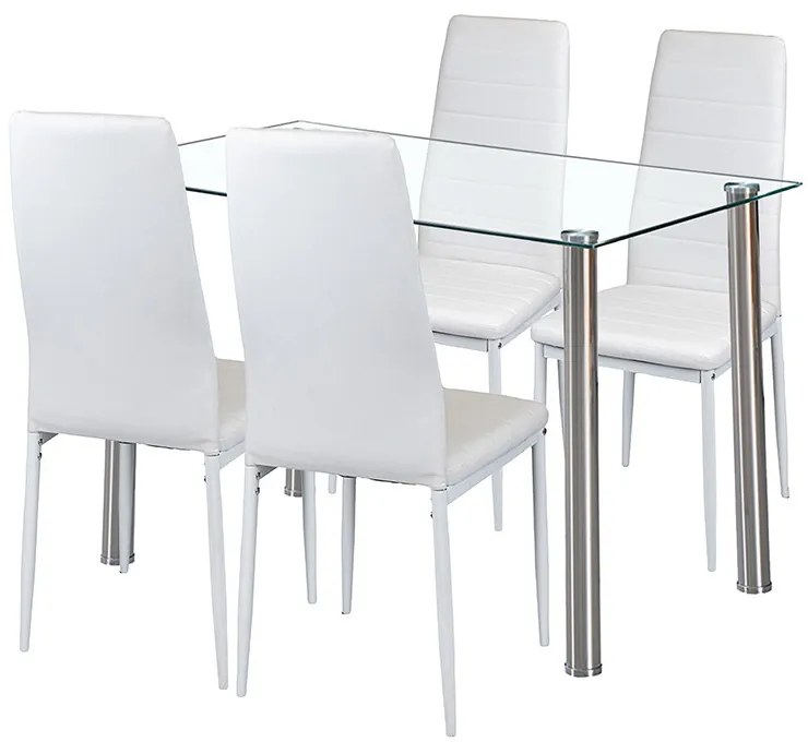 Nolen 4+1 set de sufragerie alb