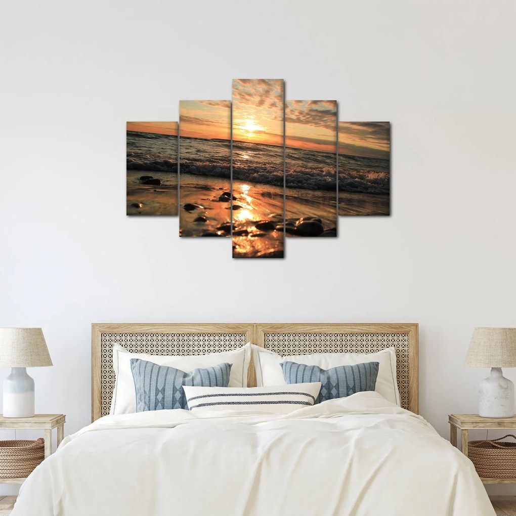 Tablou - Apus de soare, ocean (150x105 cm)