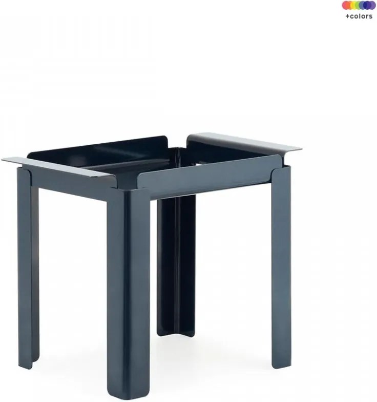 Masuta albastra din otel 33x48 cm Box Table Normann Copenhagen