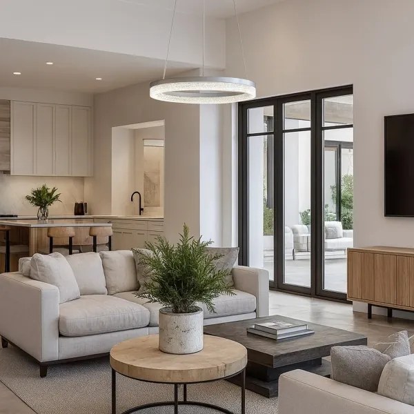 Lustră LED suspendată pe cablu GALA LED/25W/230V Ø 50 cm, argintie