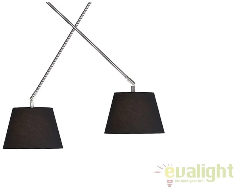 Lustra moderna cu 2 brate articulate ADAM 2 S BK