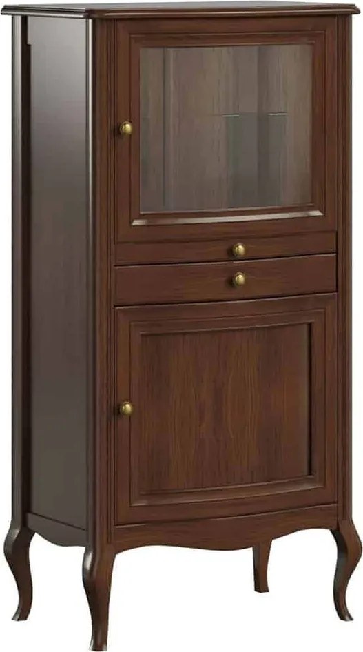 Bufet lemn masiv nuc Alexandros II, 76,2 × 47,8 × 145,5 cm