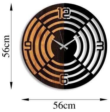 Ceas de perete d. 56 cm 1xAA lemn/metal