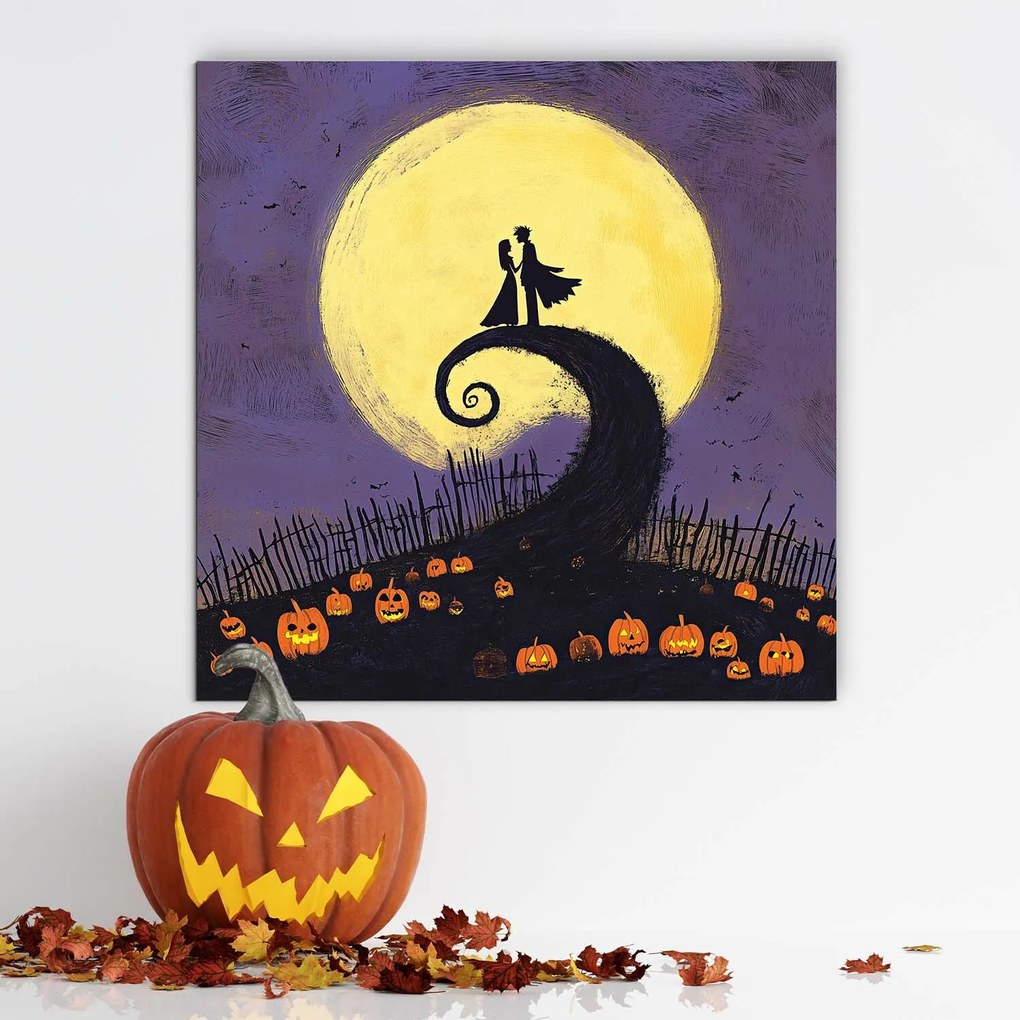 DUBLEZ | Tablou colorat - Iubire de Halloween