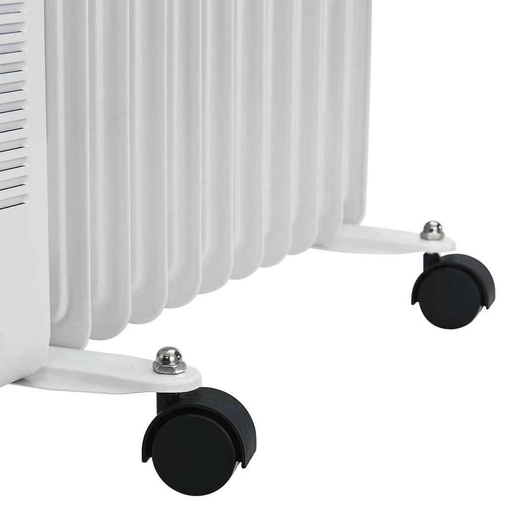 Radiator ulei OH125BW2 cu termostat, LED cu putere 2500W alb