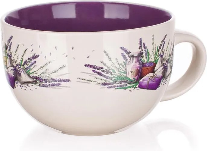 BANQUET Cană ceramică jumbo LAVENDER, 660 ml