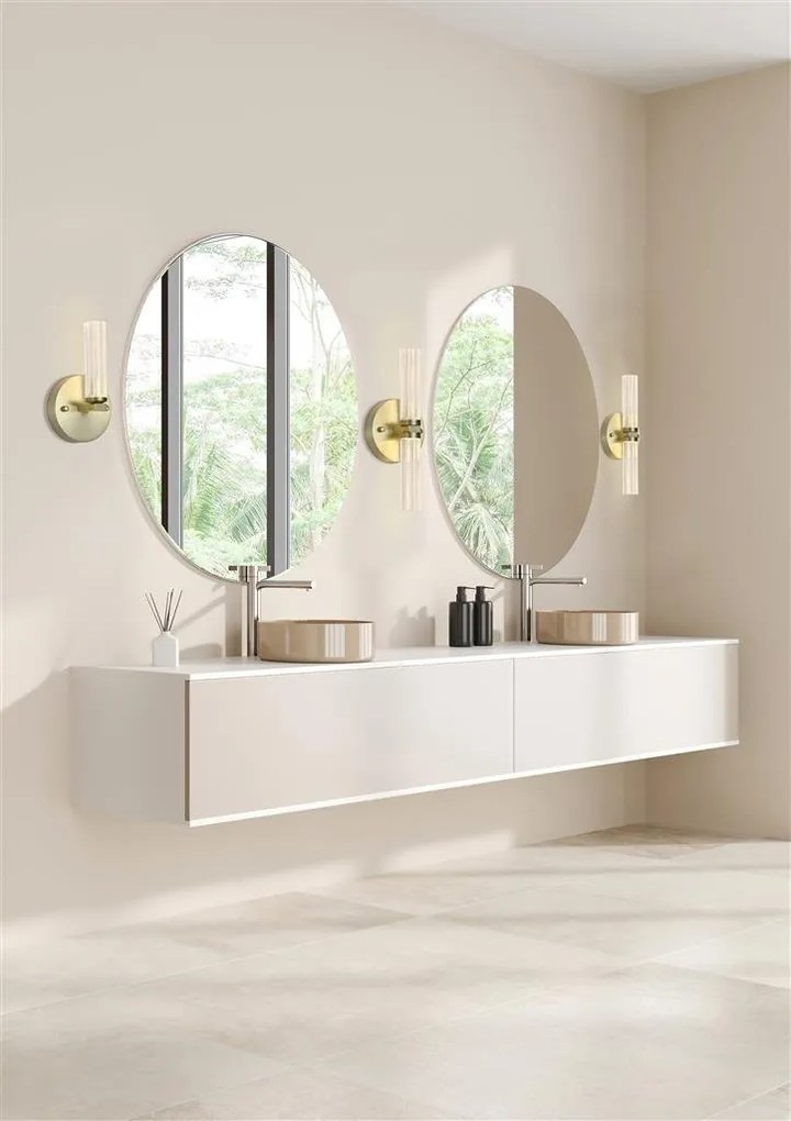 Aplica LED de perete baie metal alama IP44 Aberdeen