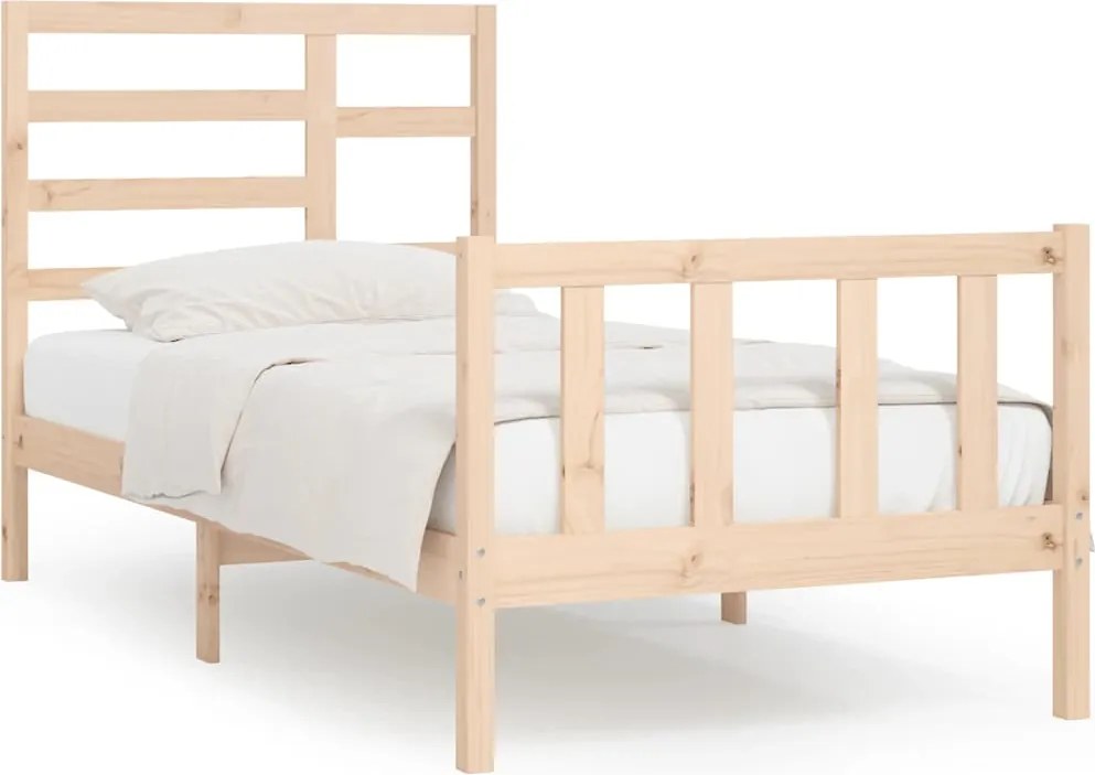 vidaXL Cadru pat fără saltea, 100x200 cm, lemn masiv pin