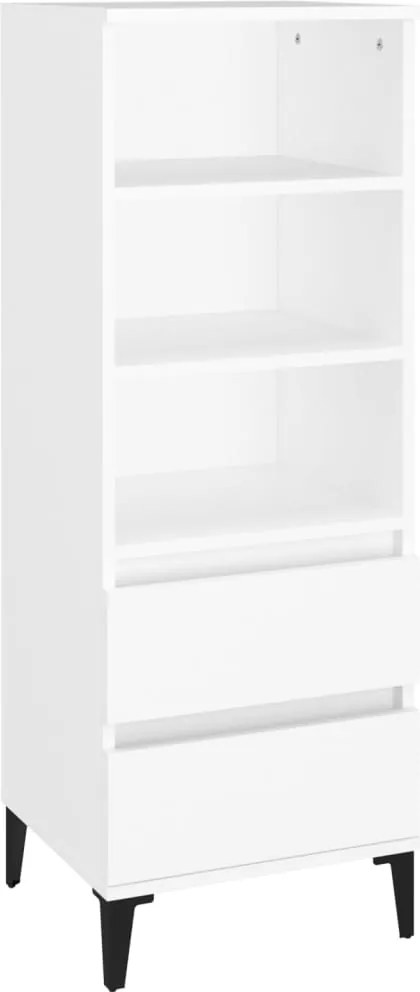 vidaXL Dulap înalt, alb, 40x36x110 cm, lemn compozit