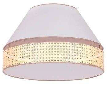 Duolla - Plafonieră AVIGNON 1xE27/15W/230V d. 50 cm albă/ratan