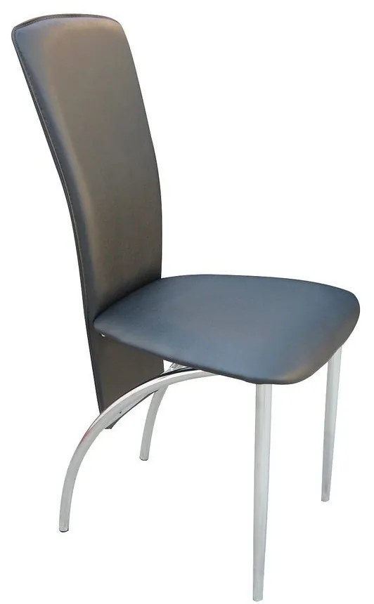 Scaun bucătărie AMELY, Negru piele ecologică