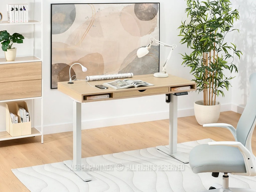 Masă PC Osto 120 (sonoma + alb). 1109831