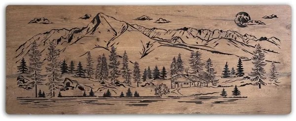 Li-Go 23521/OVL/DUB3 - Decorațiune LED de perete LED/10W/5V 30000 mAh 130x50 cm stejar