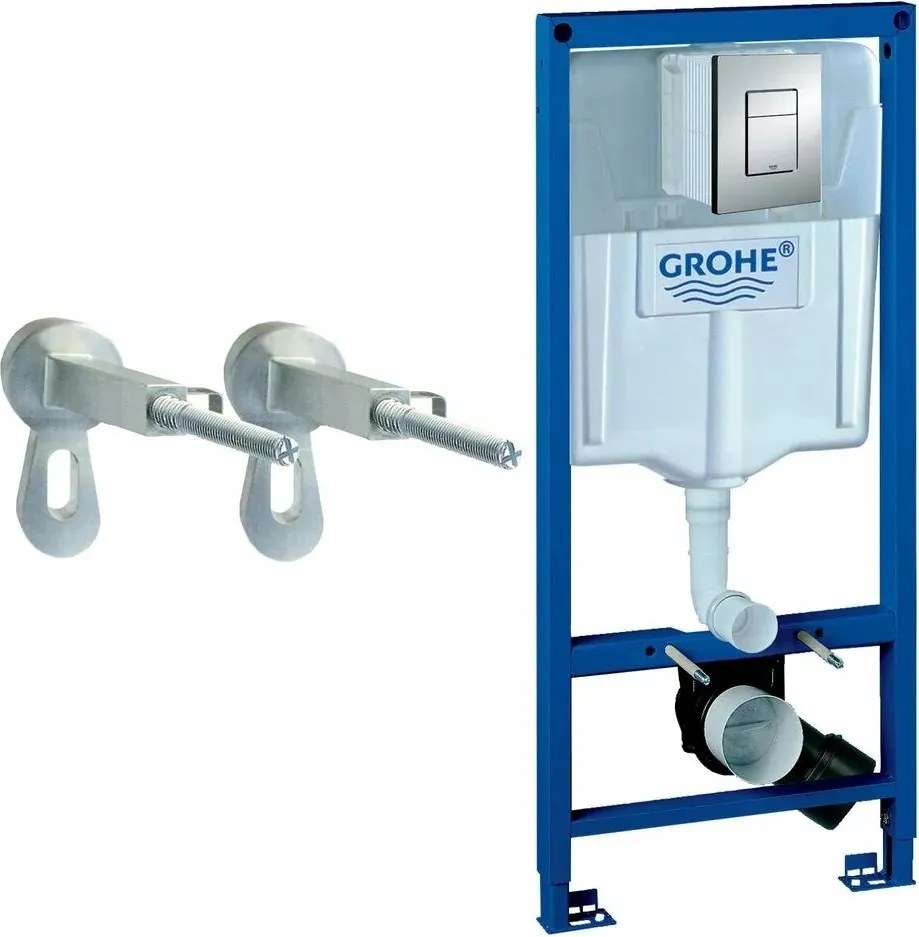 Set rezervor incastrat Grohe Rapid SL pentru vas WC cu clapeta cromata Skate Cosmopolitan