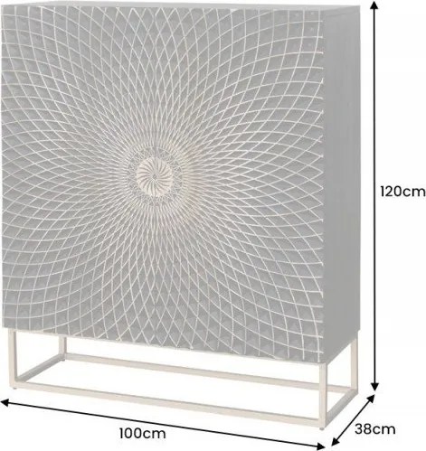 Comoda moderna cu model abstract mandala Illusion 120cm