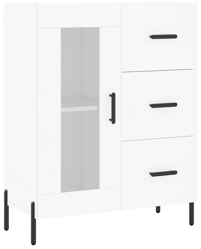 vidaXL Servantă, alb, 69,5x34x90 cm, lemn compozit