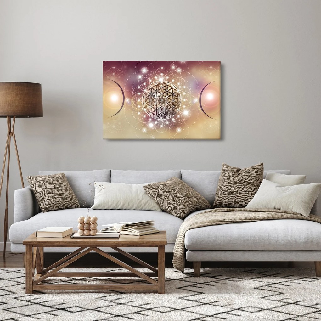 Tablou - Mandala cu elemente (90x60 cm)