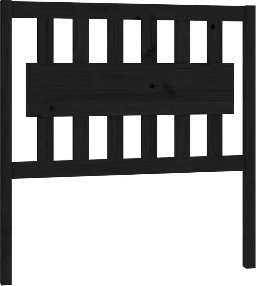vidaXL Tăblie de pat, negru, 95,5x4x100 cm, lemn masiv de pin