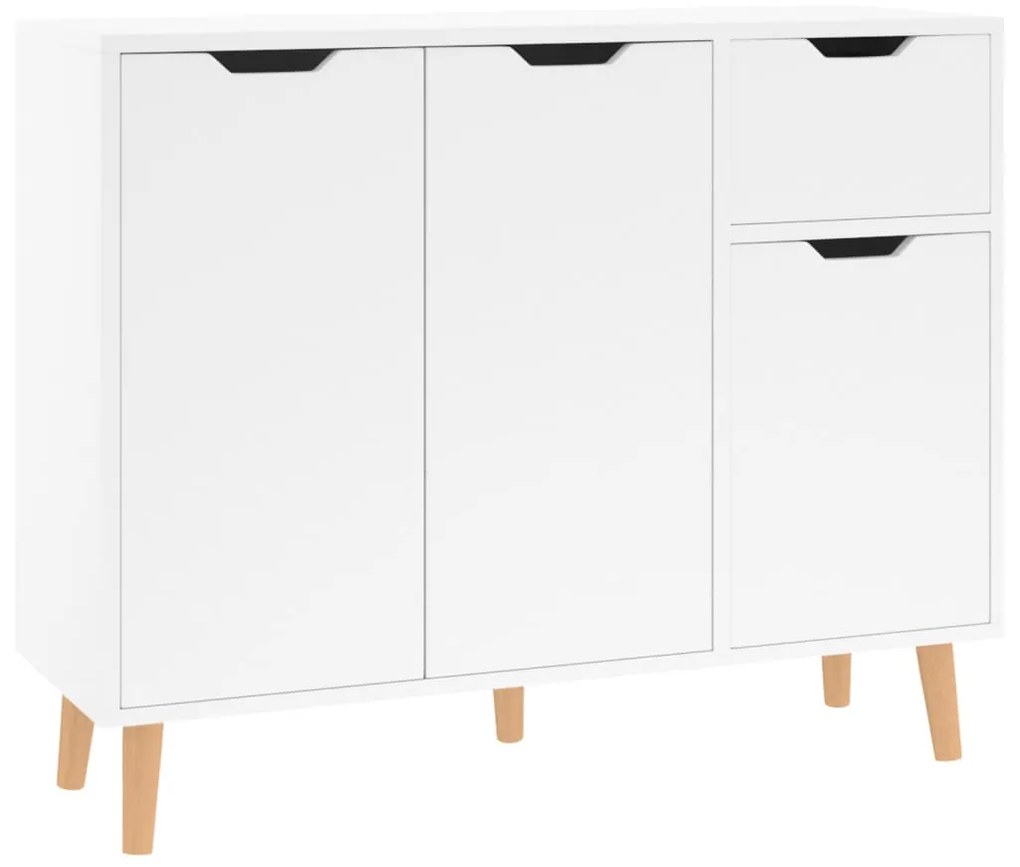 326819 vidaXL Servantă, alb extralucios, 90x30x72 cm, lemn prelucrat