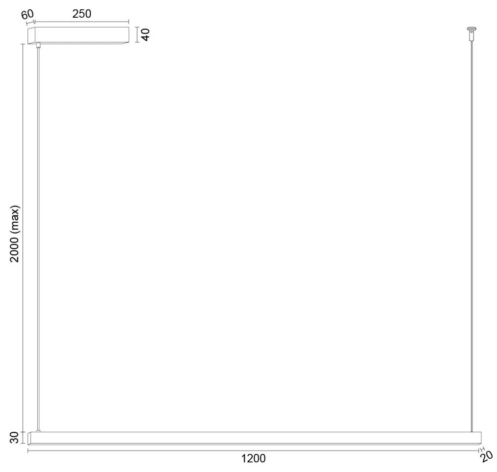 Lustra suspendata LED, 120cm, Otel, Negru, MIAMI