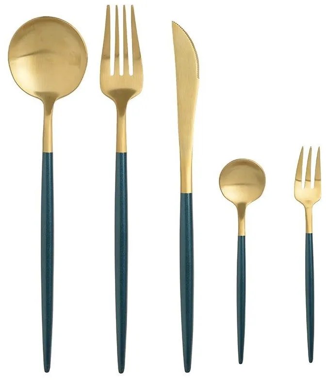 Set tacamuri Green Elegance 30 piese otel inoxidabil