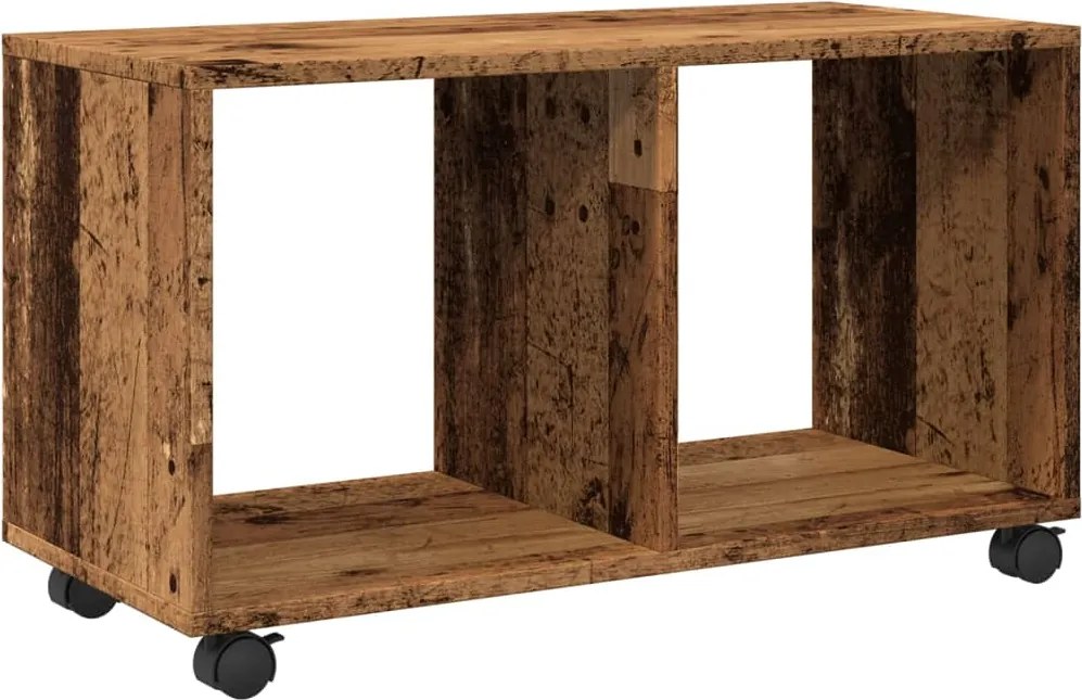 vidaXL Dulap cu roți, lemn vechi, 72x33x42,5 cm, lemn prelucrat