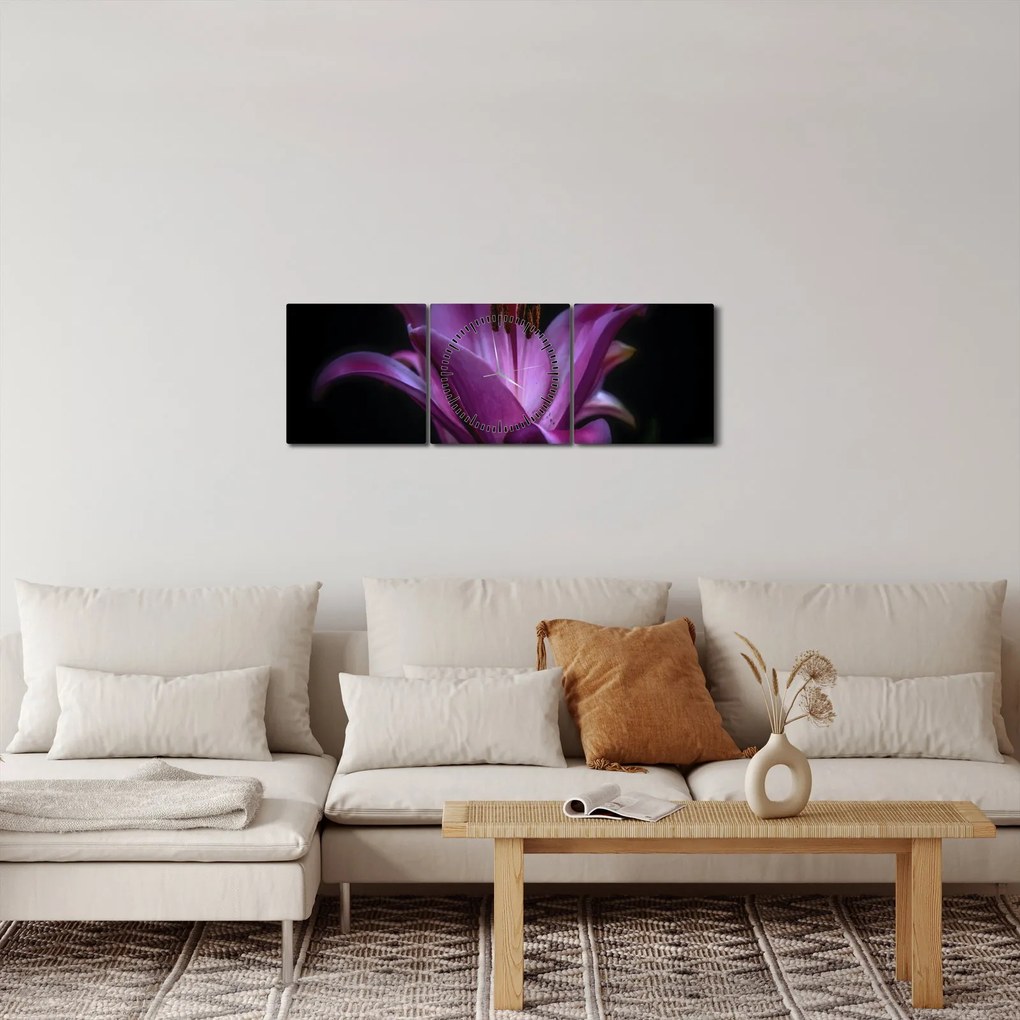 Tablou crinul (cu ceas) (90x30 cm)