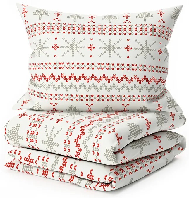 Lenjerie de pat din bumbac NORDIC JOY albă Dimensiune lenjerie de pat: 70 x 90 cm | 140 x 200 cm