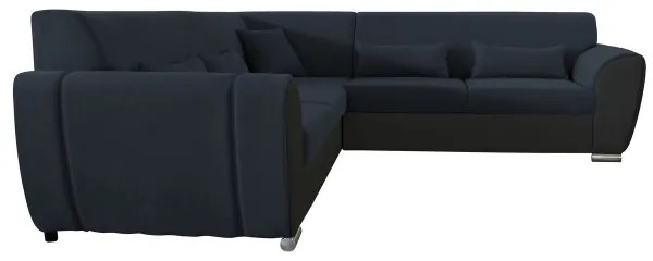 Colțar extensibil VISEU, cu spațiu de depozitare, în L, orientare stânga, antracit/negru