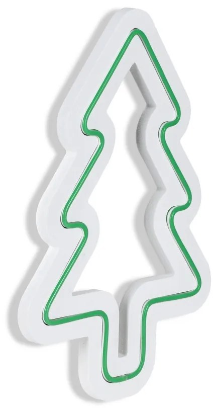 Decoratiune luminoasa LED de perete Christmas Pine Verde 21x30x2 cm