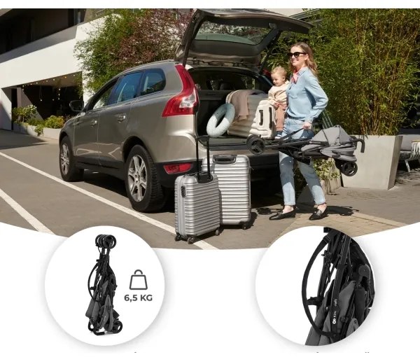 Cărucior de copii KINDERKRAFT TIK Stone grey