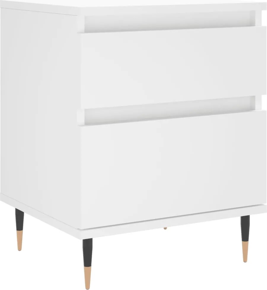 vidaXL Noptieră, alb, 40x35x50 cm, lemn prelucrat