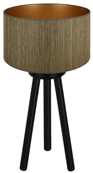 Brilagi - Lampă de masă BOSTON ROLLER 1xE27/15W/230V maro/auriu