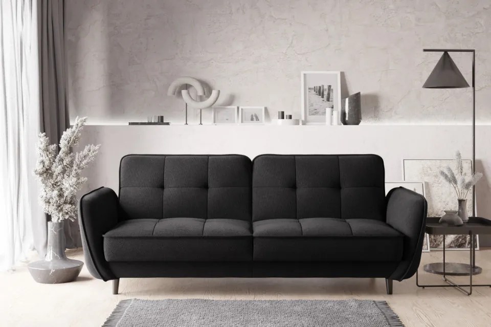 Canapea tapitata, extensibila, cu spatiu pentru depozitare, 220x83x90 cm, Bellis 01, Eltap (Culoare: Verde inchis / Loco 35)