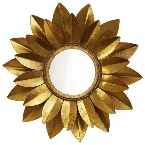 Oglinda de perete Sunflower 60cm, auriu