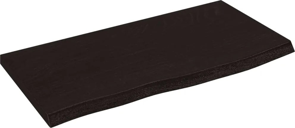 vidaXL Blat de baie, maro închis, 60x30x2 cm, lemn masiv tratat