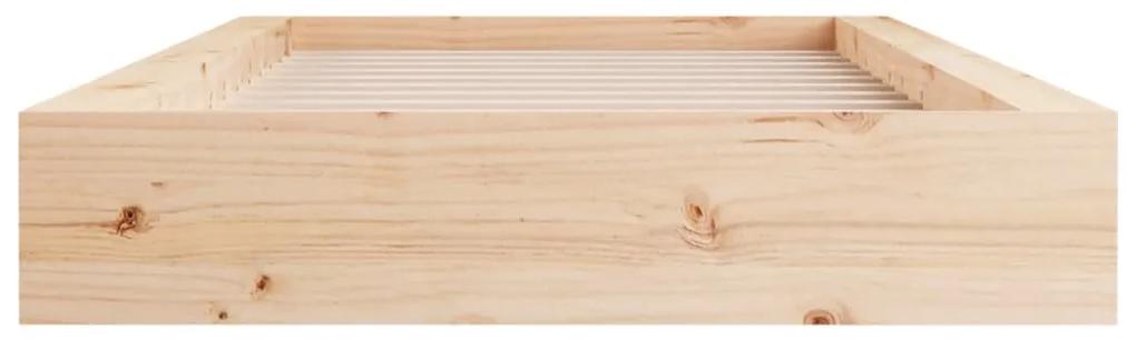 Cadru de pat mic dublu 4FT, 120x190 cm, lemn masiv Maro, 120 x 190 cm