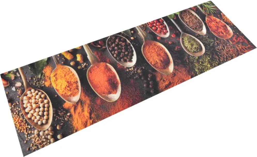 vidaXL Covor de bucătărie lavabil Spoon & Spices, 60x180cm, catifea
